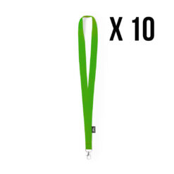 RPET keycord groen, 10 stuks