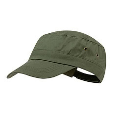 Pet met klittenbandsluiting katoen groen