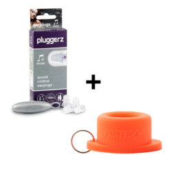 Pluggerz Music festival oordopjes + Universele Partydop oranje