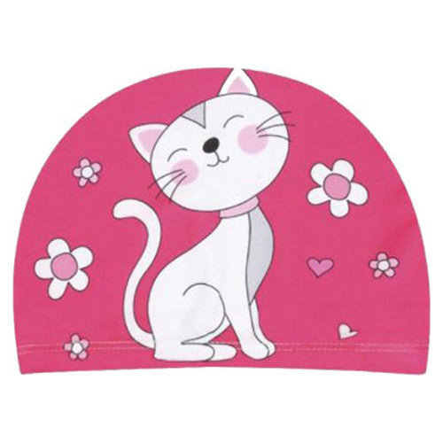 Kinder badmuts kat roze