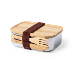 Bamboe lunchbox met bestek 600 ml