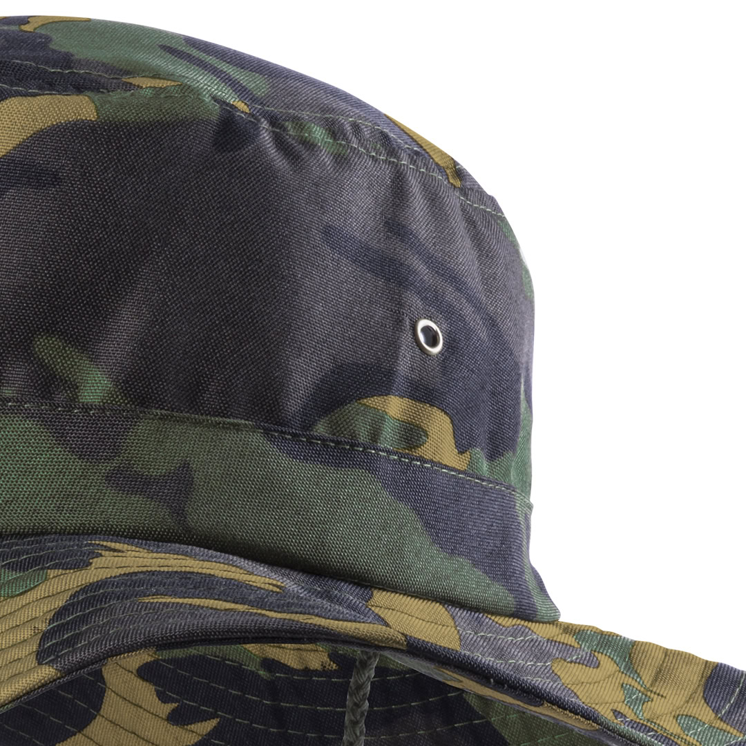 Safari hoed met verstelbaar koord camouflage - Afbeelding 3