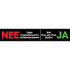 Nee ja sticker brievenbus 14 x 2,5 cm