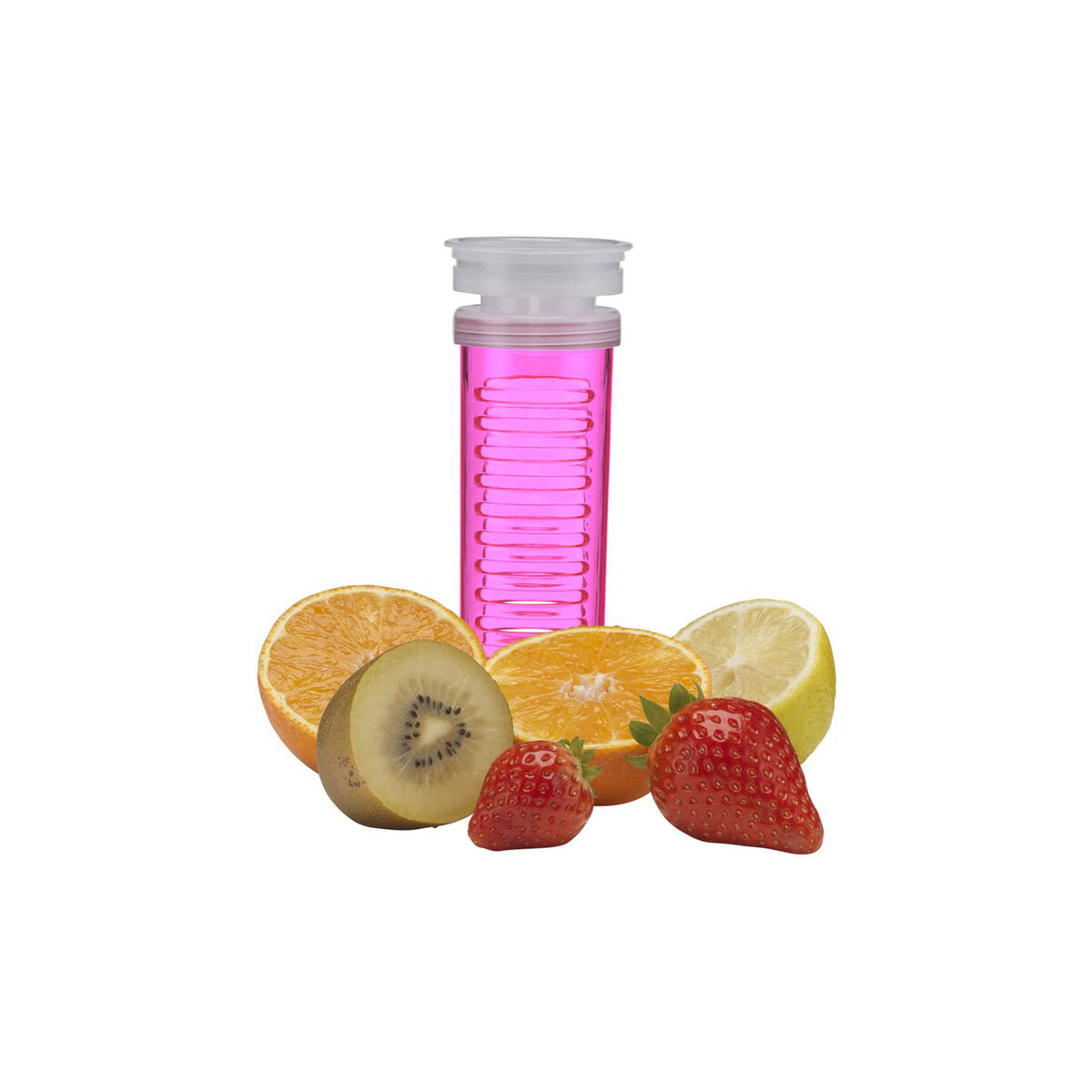 Waterfles met infuser 700 ml roze - Afbeelding 2