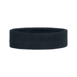 Zweetbandje hoofdband katoen/elastaan donkerblauw