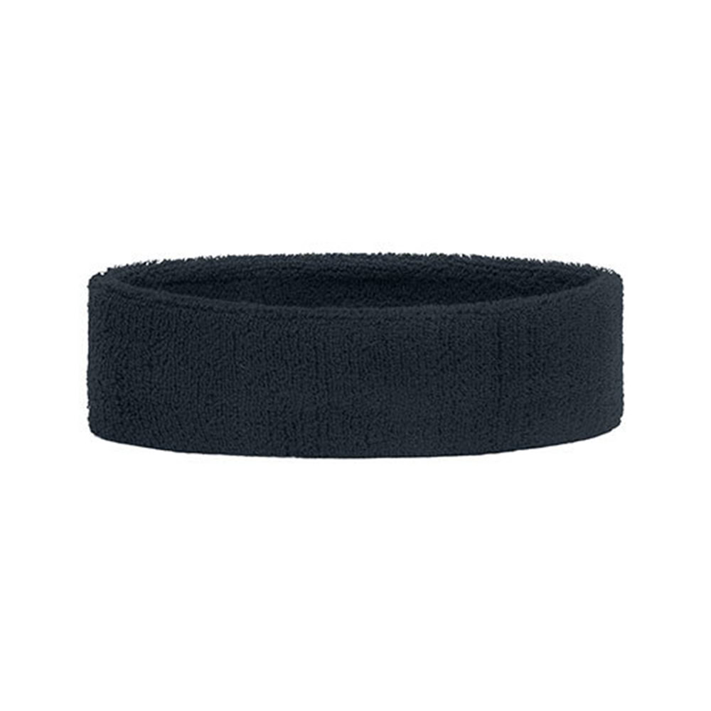 Zweetbandje hoofdband katoen/elastaan donkerblauw