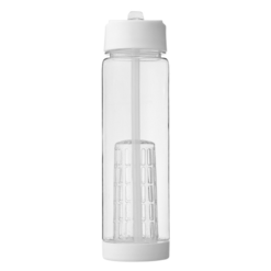 Alternative view of Waterfles met rietje en fruit filter | wit