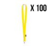 RPET keycord geel, 100 stuks
