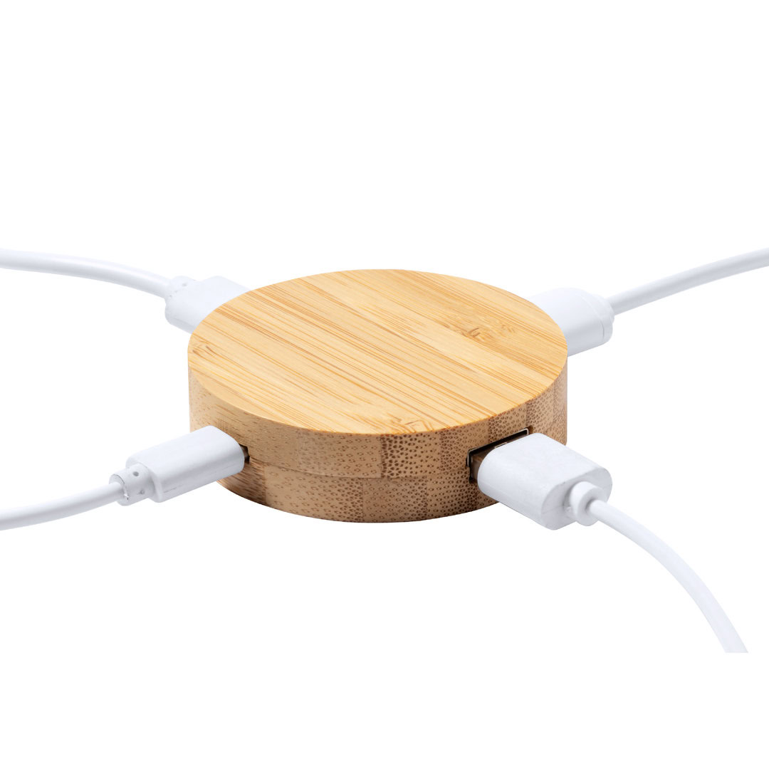 USB 2.0 hub bamboe - Afbeelding 3