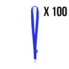 RPET keycord blauw, 100 stuks