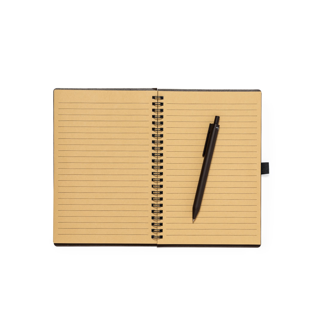 Notitieboek A5 van koffievezel met pen - Afbeelding 2