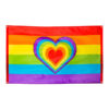 Regenboog vlag met hartje - 90 x 150 cm