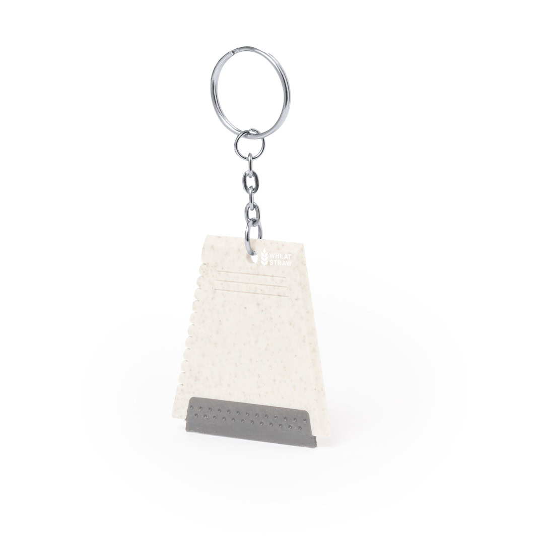 IJskrabber sleutelhanger tarwestro naturel - Afbeelding 2