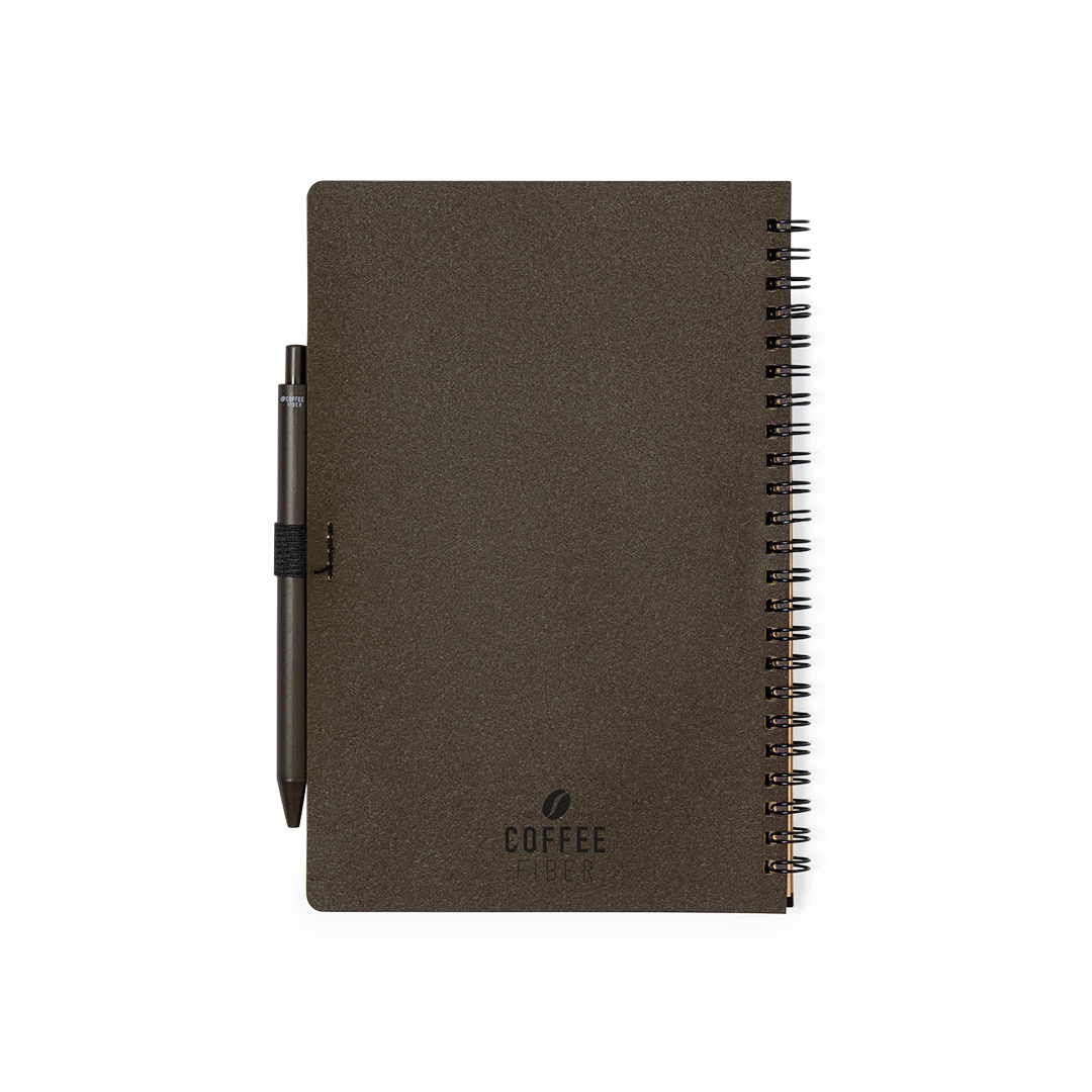 Notitieboek A5 van koffievezel met pen - Afbeelding 4