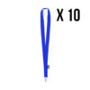 RPET keycord blauw, 10 stuks