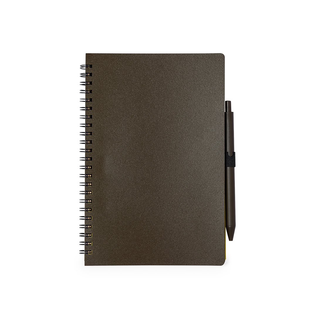 Notitieboek A5 van koffievezel met pen
