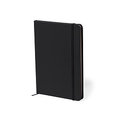 Alternative view of Notitieboek A5 kunstleer met zwart elastiekje