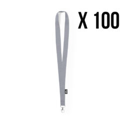 RPET keycord grijs - 100 stuks