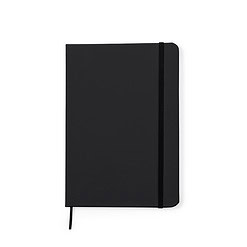 Notitieboek A5 kunstleer met zwart elastiekje