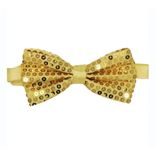 Fedora feesthoedje + glitter strik goud - Afbeelding 3