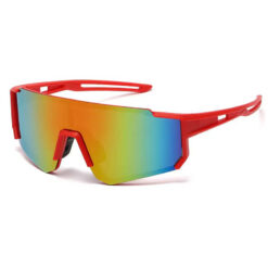 Rode sport zonnebril - Blauw/geel glas