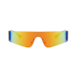 Alternative view of Zwarte sport zonnebril met randloos montuur - Oranje glas