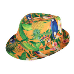 Fedora feesthoedje Hawaii oranje
