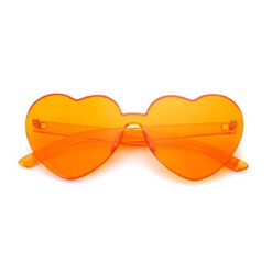 Hartjes zonnebril oranje