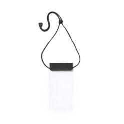 Waterdicht telefoontasje met klittenband PVC zwart