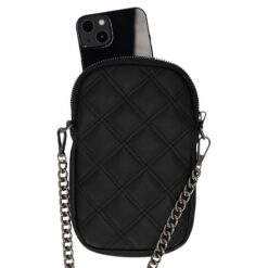 Telefoontasje met ketting zwart