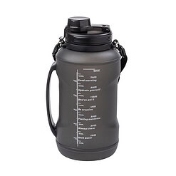 Duradis - Extra grote siliconen waterfles 2000 ml - Black