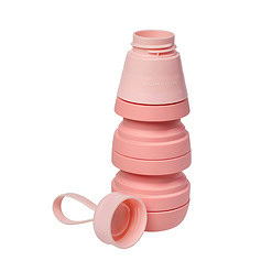Duradis - Opvouwbare siliconen waterfles 500 ml - Baby Pink