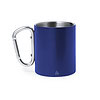 Mok met karabijnhaak 300 ml RVS blauw
