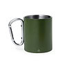 Mok met karabijnhaak 300 ml RVS groen