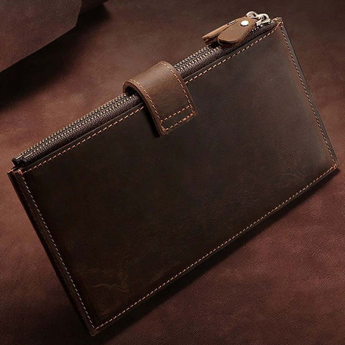 Yucka - Luxe ruime leren portemonnee - Bruin - Afbeelding 5