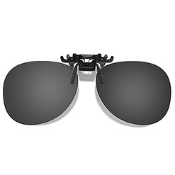 Clip-on piloten zonnebril met gepolariseerde glazen - Zwart