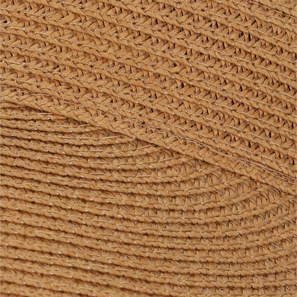 Zonneklep gevlochten papierstro lichtbruin - Afbeelding 3