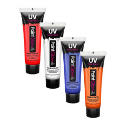 UV Face & Body Paint 12 ml set rood-wit-blauw-oranje 4 stuks