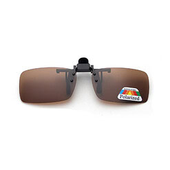 Clip-on zonnebril met gepolariseerde glazen - Bruin