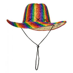 Alternative view of Cowboyhoed glitter regenboog