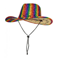 Cowboyhoed glitter regenboog
