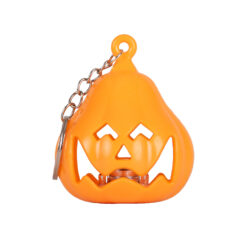 Halloween pompoen sleutelhanger met lichtje