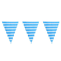 Vlaggenlijn Oktoberfest ruitjes blauw/wit 10 meter