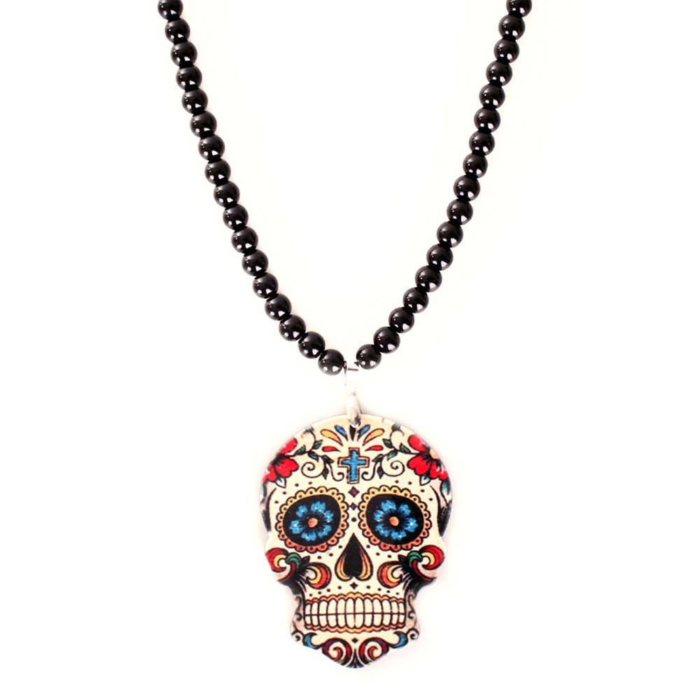 Halloween kralenketting schedel Dia de los Muertos
