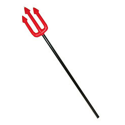 Halloween drietand duivel rood/zwart