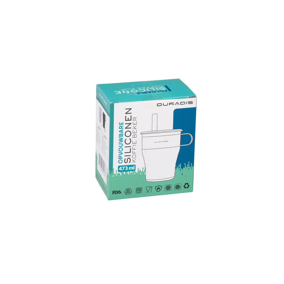 Duradis - Koffiebeker to go opvouwbaar - Black - Afbeelding 5