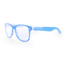 Alternative view of Oktoberfest bril met heldere glazen blauw/wit