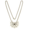 Halloween spinnenweb ketting zilver