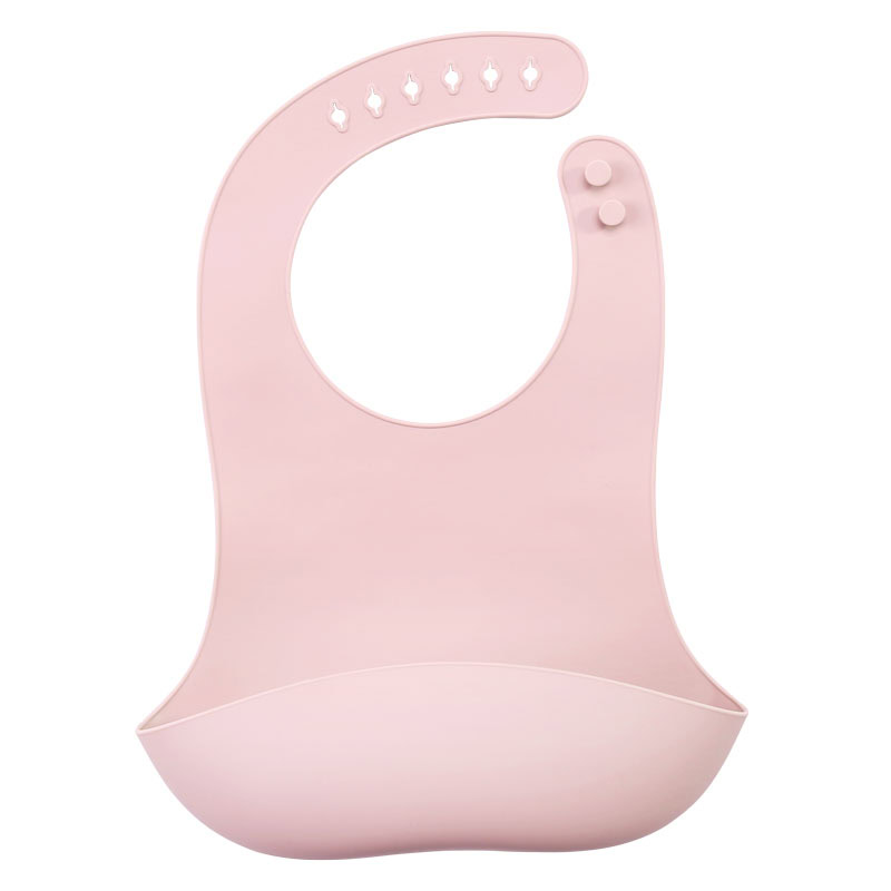 Duradis - Siliconen slabbetje met opvangbakje - Baby Pink