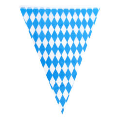 Alternative view of Vlaggenlijn Oktoberfest ruitjes blauw/wit 10 meter